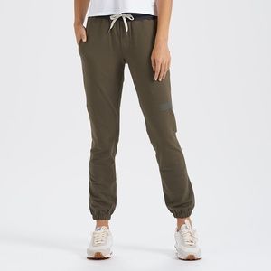 VUORI Laguna Lounge Pants Joggers Women's Size Small Hazel Olive Green Pull On